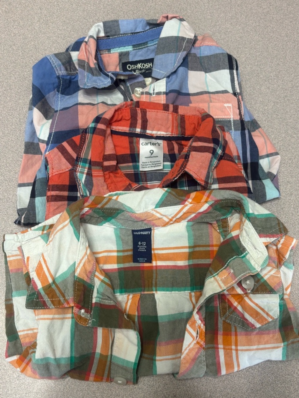 Little boy button down shirts bundle of 3